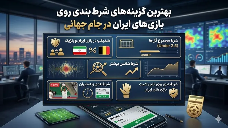 بهترین گزینه های شرط بندی بازی های ایران در جام جهانی