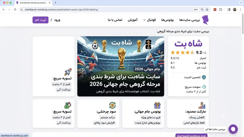 🥇 ۱. سایت شاه بت (Shahbet)؛ پدیدهی تسویههای سریع
