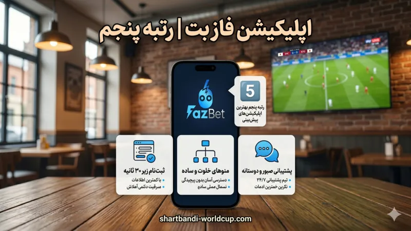 5️⃣ رتبه پنجم: اپلیکیشن فاز بت (Faz Bet)
