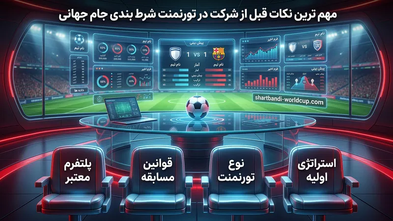 مهم ترین نکات قبل از شرکت در تورنمنت شرط بندی جام جهانی